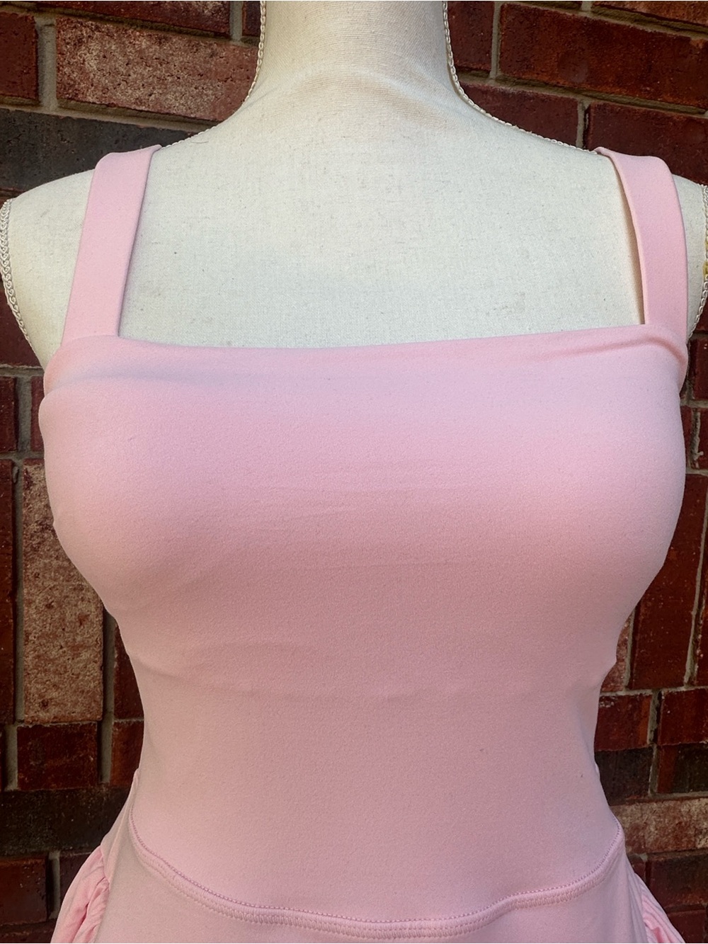 JoyLab Light Pink Ruffled Slip Dress Romper - Picture 2 of 9